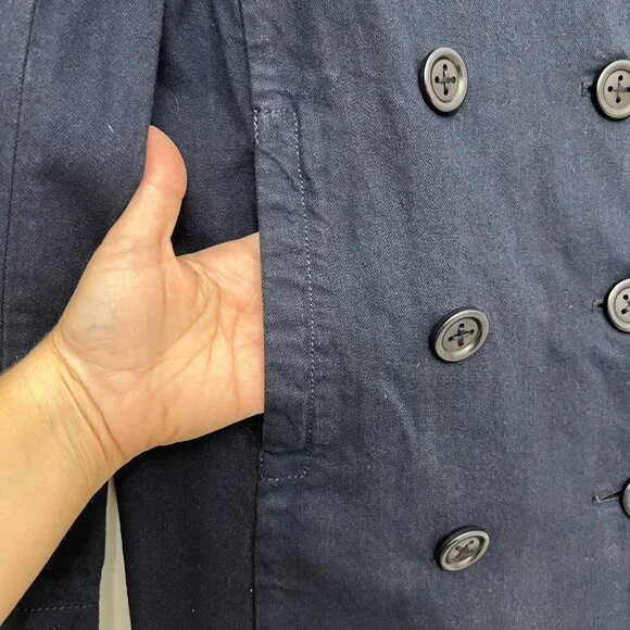 J. Crew Classic Twill Chino double breasted women's jacket size 0 - Picture 7 of 8